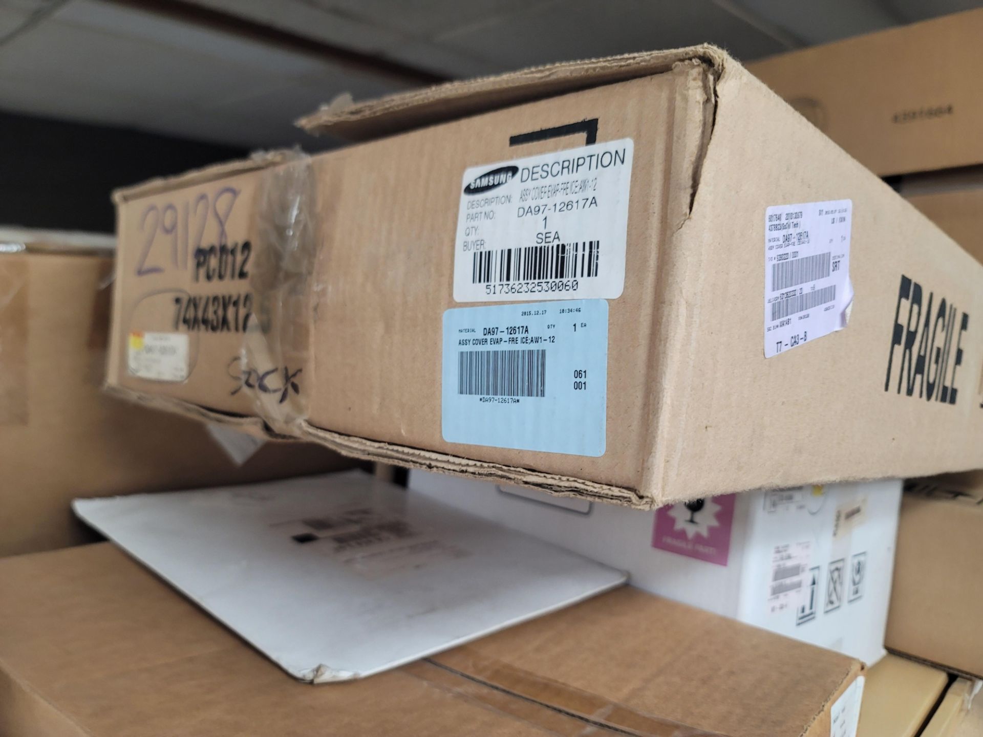 LOT - 8' SHELF UNIT W/ CONTENTS OF APPLIANCE REPLACEMENT PARTS - Image 4 of 19