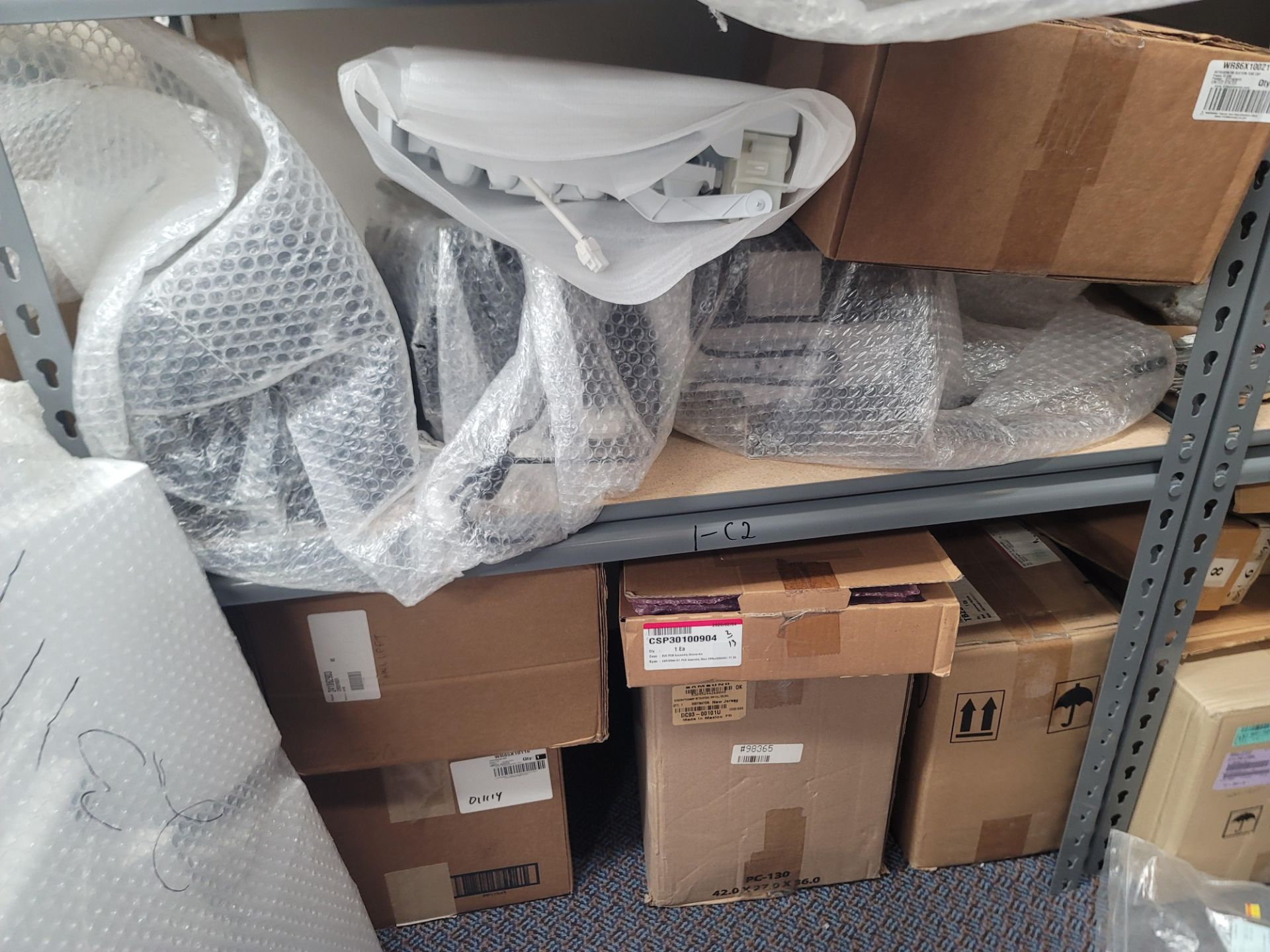 LOT - ALL ITEMS ON WALL INCLUDING CORNER, W/ (2) SHELF UNITS FILLED W/ APPLIANCE REPLACEMENT PARTS - Image 8 of 15