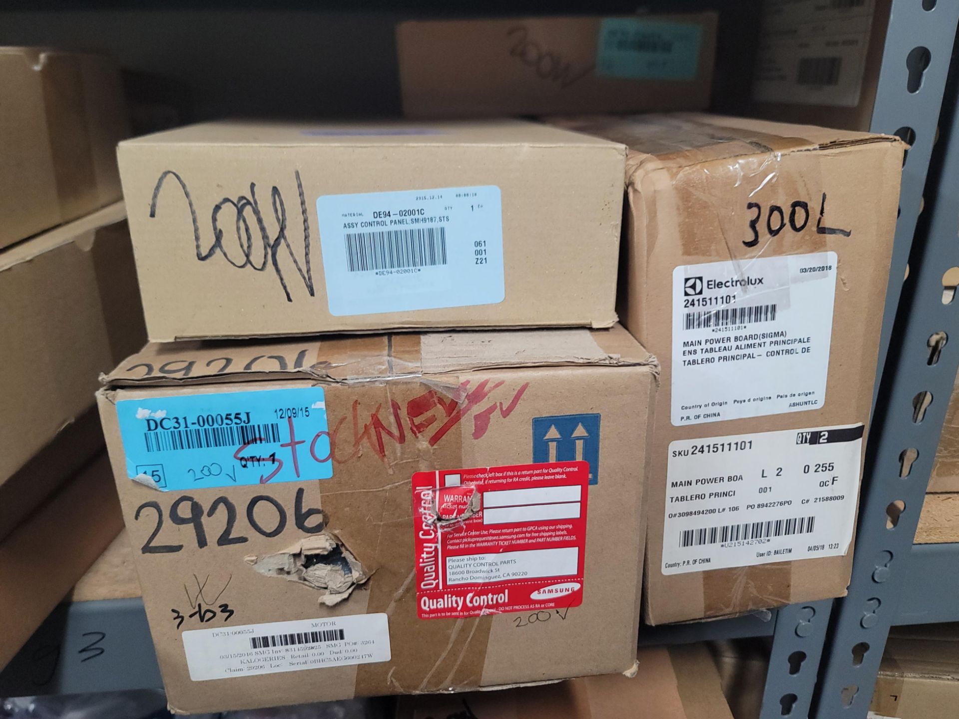 LOT - 8' SHELF UNIT W/ CONTENTS OF APPLIANCE REPLACEMENT PARTS - Image 11 of 23