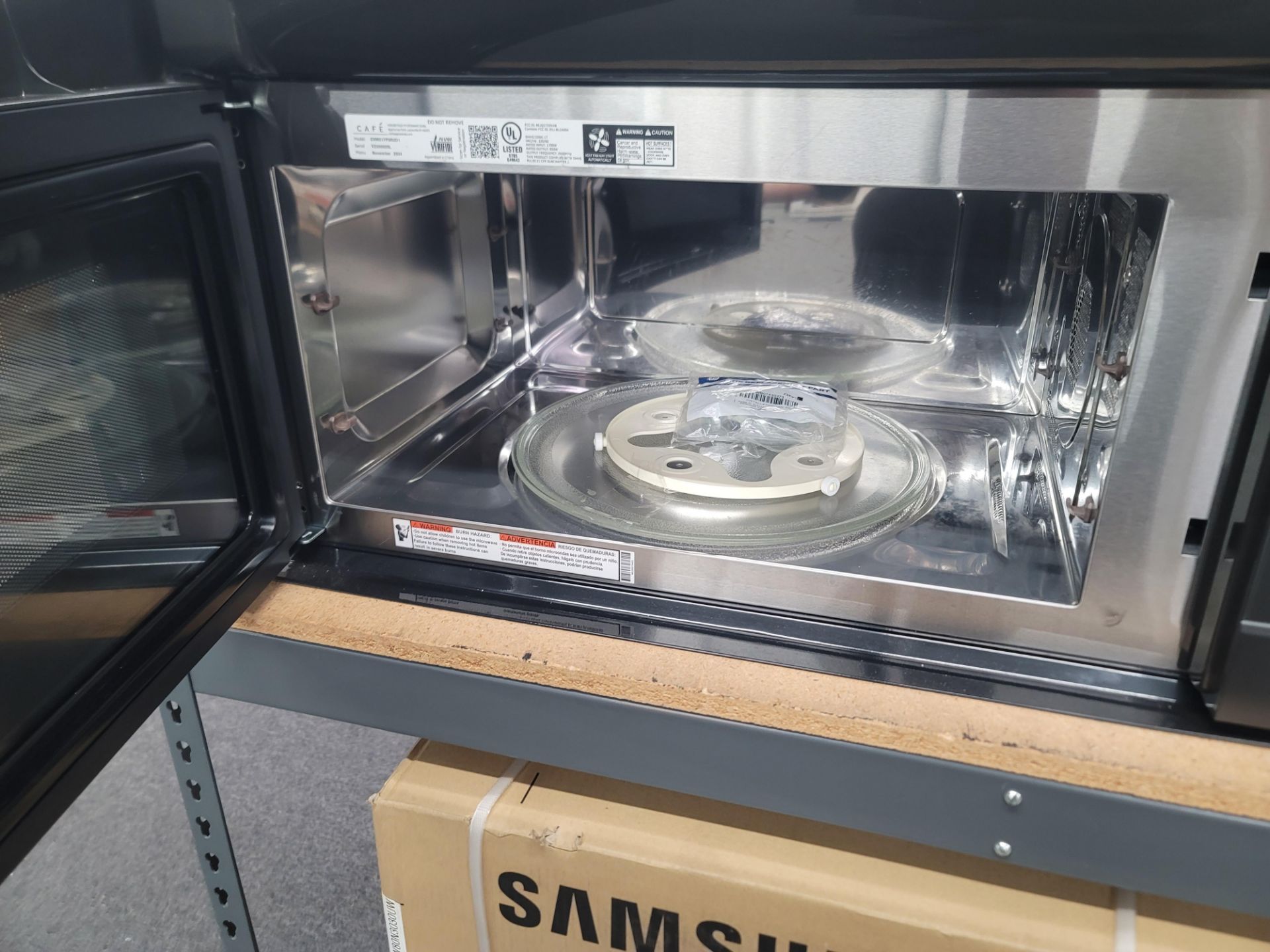 CAFE 30" OVER-THE-RANGE CONVECTION MICROWAVE OVEN IN BLACK MATTE W/ STAINLESS STEEL HANDLE, 1.7 - Image 2 of 4