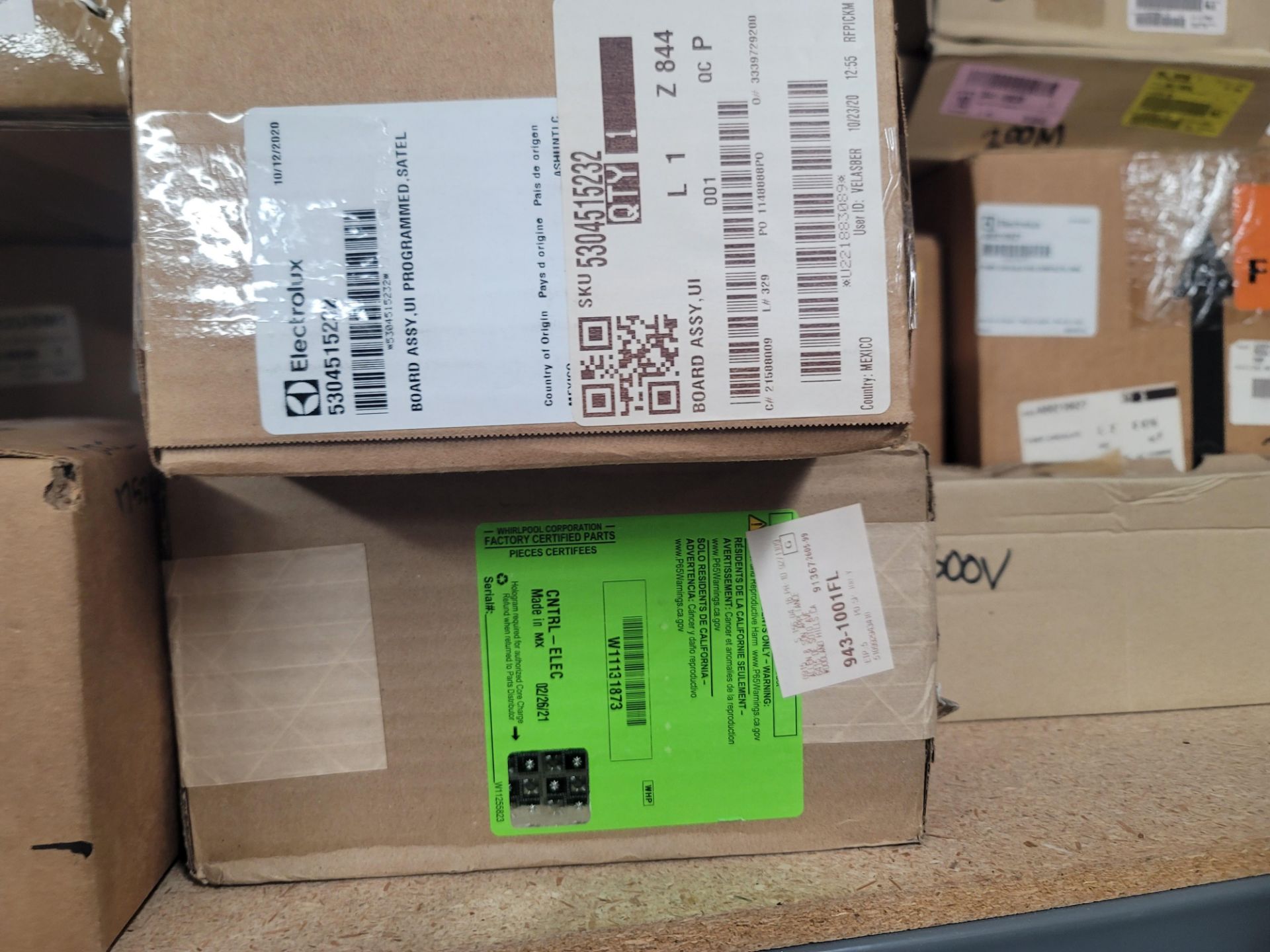 LOT - 8' SHELF UNIT W/ CONTENTS OF APPLIANCE REPLACEMENT PARTS - Image 9 of 23