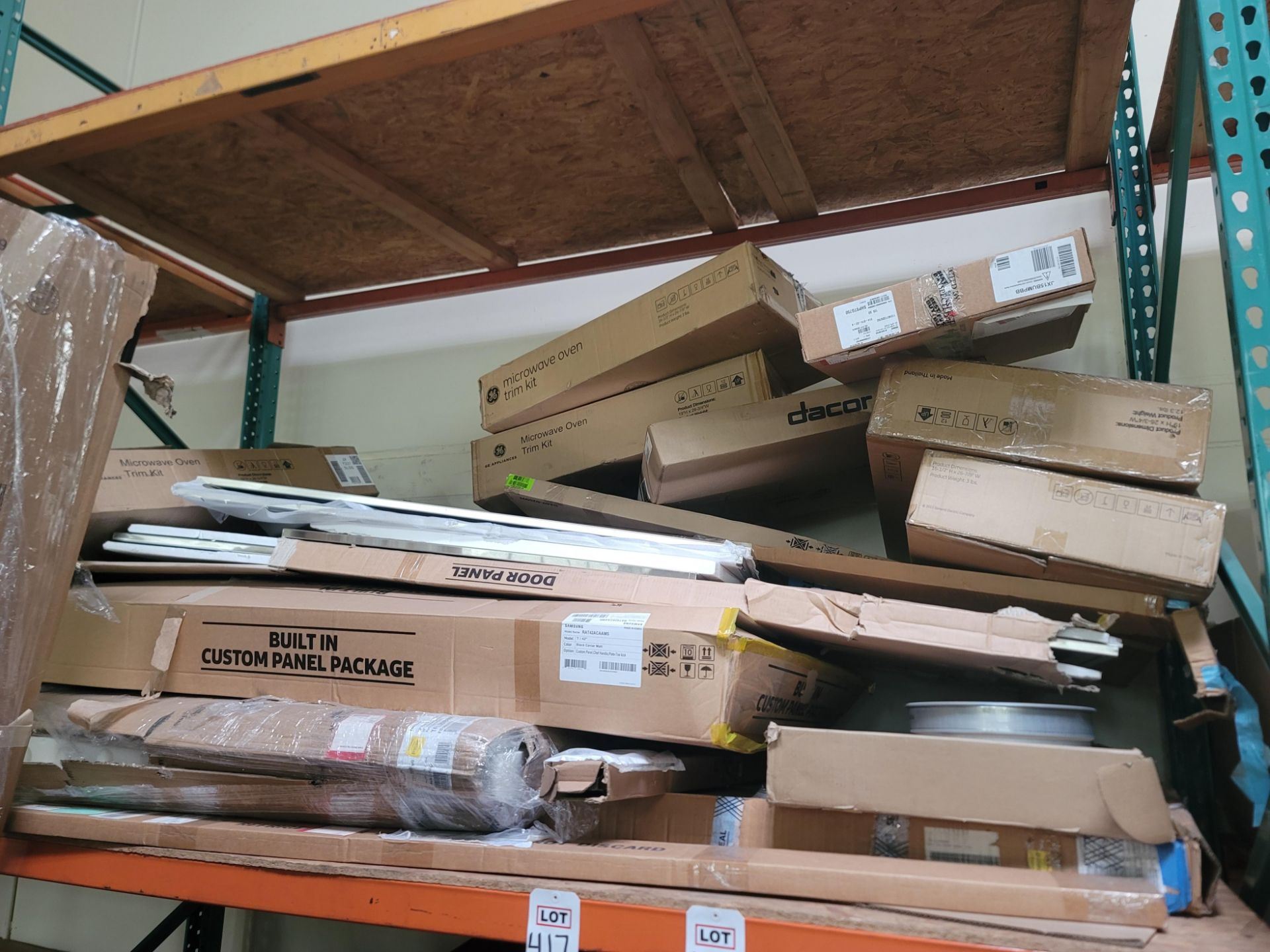 LOT - (1) SHELF OF BOXED APPLIANCE REPLACEMENT PARTS