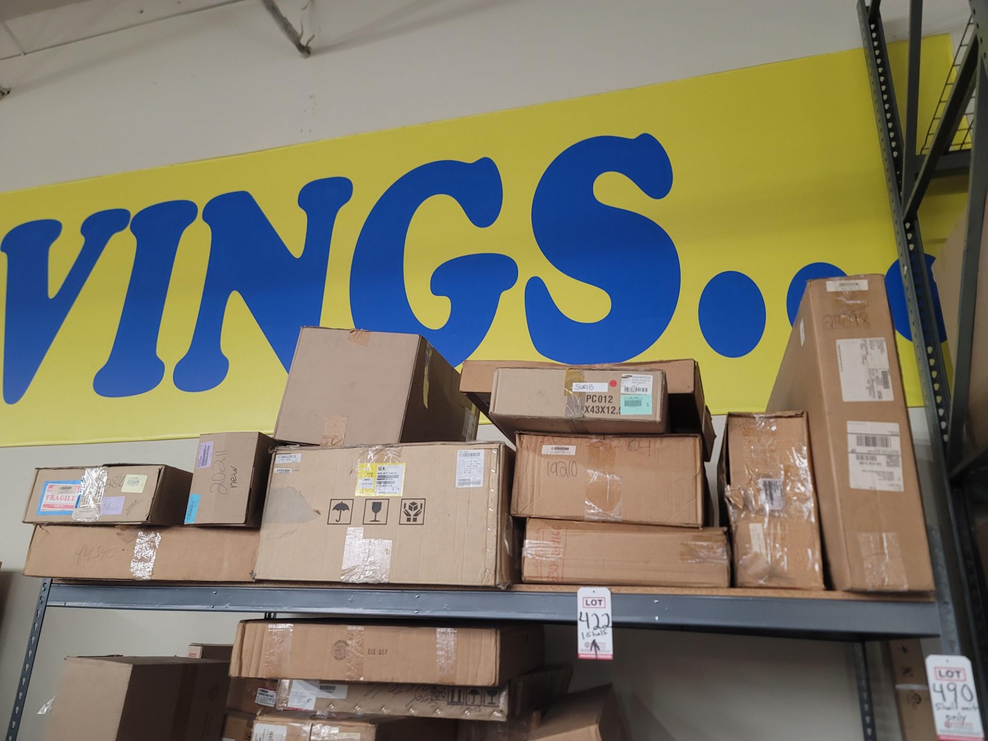 LOT - (1) SHELF OF BOXED APPLIANCE REPLACEMENT PARTS, APPROX. (11) CARTONS