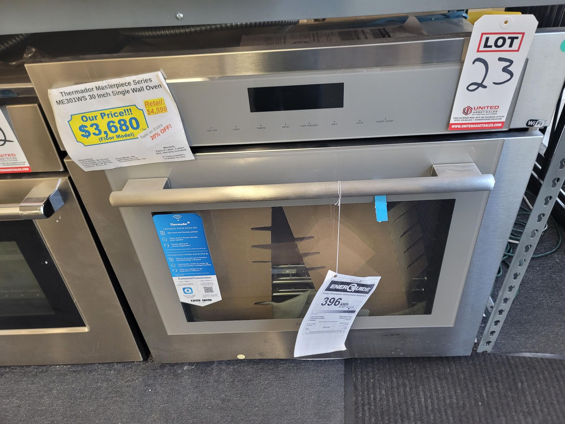 THERMADOR MASTERPIECE SERIES 30" SINGLE ELECTRIC WALL OVEN IN STAINLESS STEEL, MODEL ME301WS