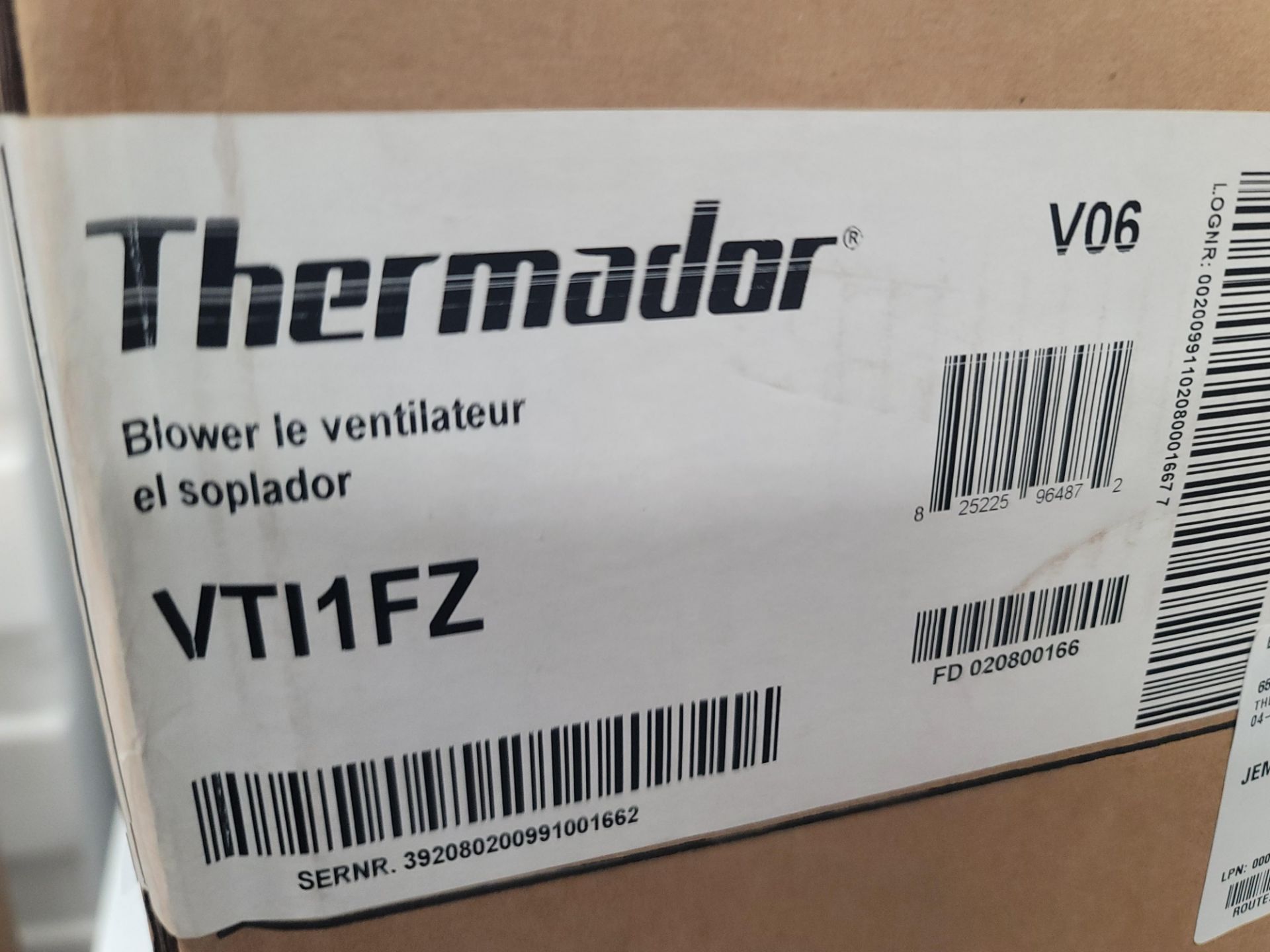 THERMADOR 600 CFM INLINE BLOWER, MODEL VTI1FZ, IN ORIGINAL CARTON - Image 2 of 2