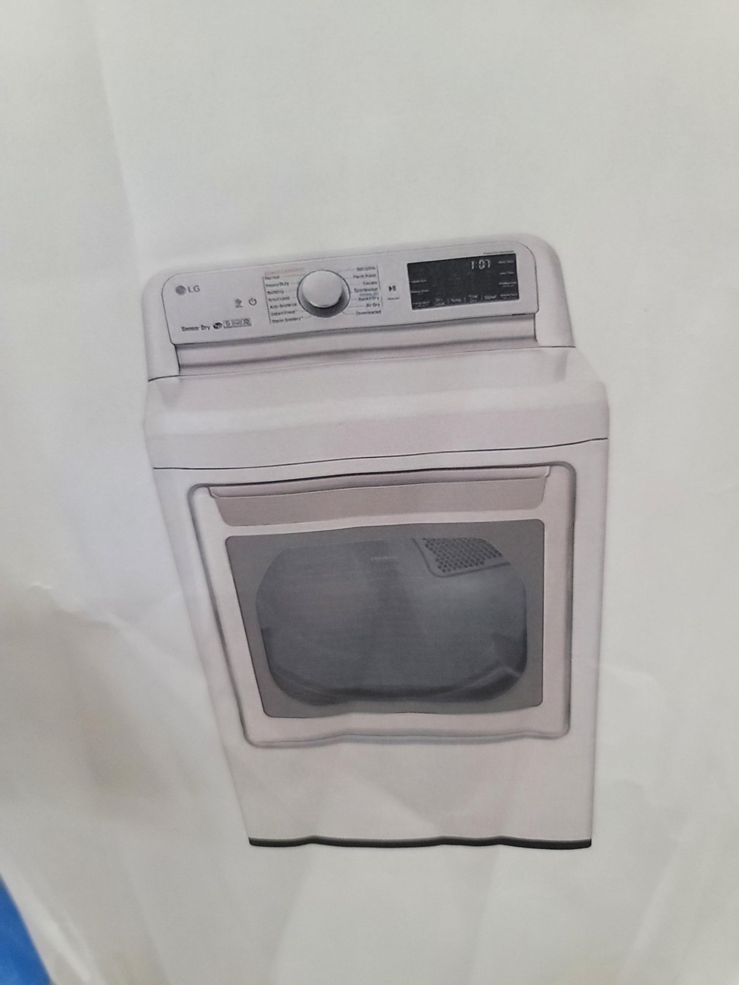 LG SMART WI-FI ENABLED ELECTRIC DRYER W/ TURBOSTEAM IN WHITE, 7.3 CU. FT. CAPACITY, MODEL - Image 2 of 3