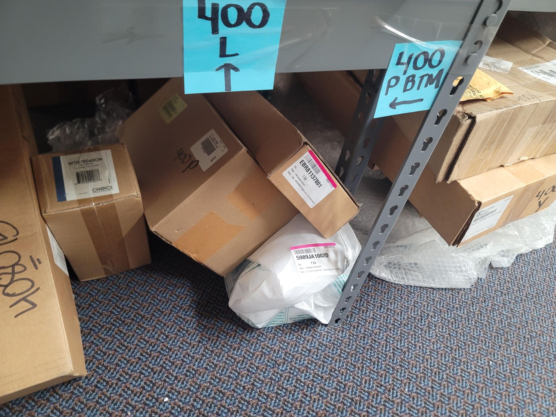 LOT - 8' SHELF UNIT W/ CONTENTS OF APPLIANCE REPLACEMENT PARTS - Image 16 of 16