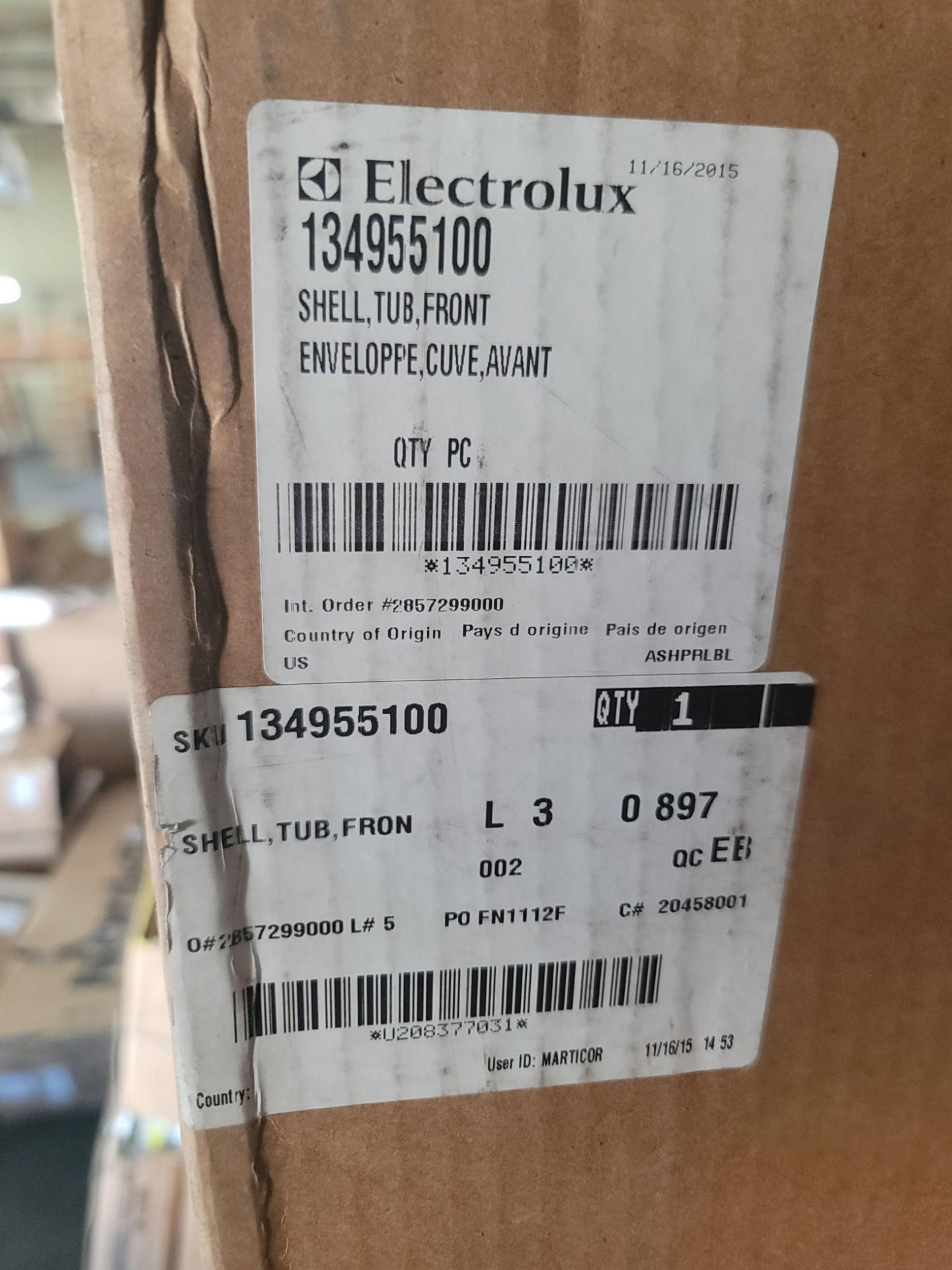 LOT - (1) SHELF OF BOXED APPLIANCE REPLACEMENT PARTS, APPROX. (17) CARTONS - Image 11 of 15