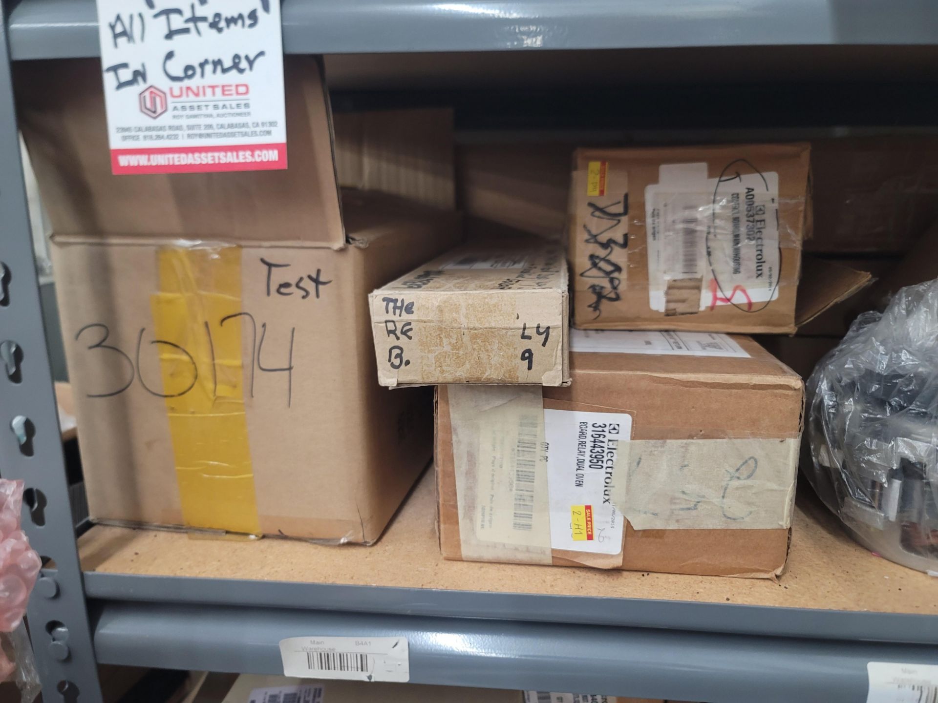 LOT - CONTENTS OF CORNER AREA, TO INCLUDE SHELF UNIT FULL OF APPLIANCE REPLACEMENT PARTS AND ALL - Image 14 of 21