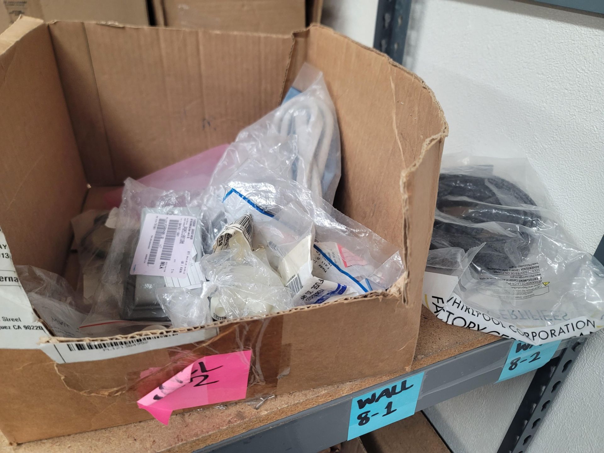 LOT - 8' SHELF UNIT W/ CONTENTS OF APPLIANCE REPLACEMENT PARTS - Image 5 of 16