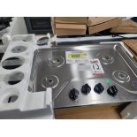 AMANA 30" GAS COOKTOP W/ (4) BURNERS IN STAINLESS STEEL, MODEL AGC6540KFS