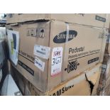 SAMSUNG 27" LAUNDRY PEDESTAL W/ 14-1/5" HT, IN PLATINUM, MODEL WE357A0P, IN ORIGINAL CARTON