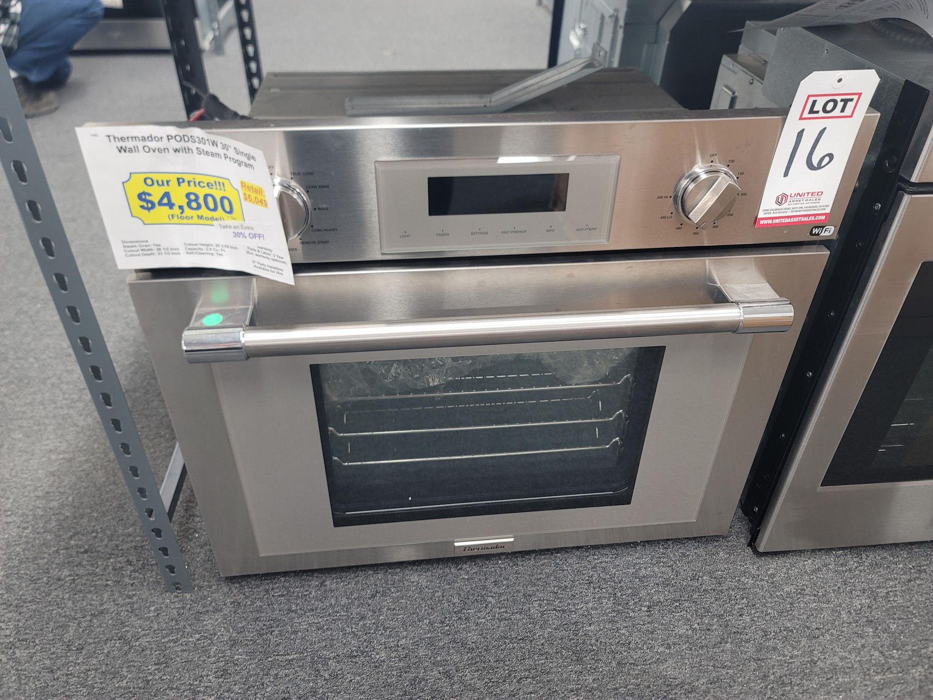 THERMADOR 30" SINGLE WALL OVEN W/ STEAM PROGRAM AND 2.8 CU. FT. CAPACITY IN STAINLESS STEEL, MODEL