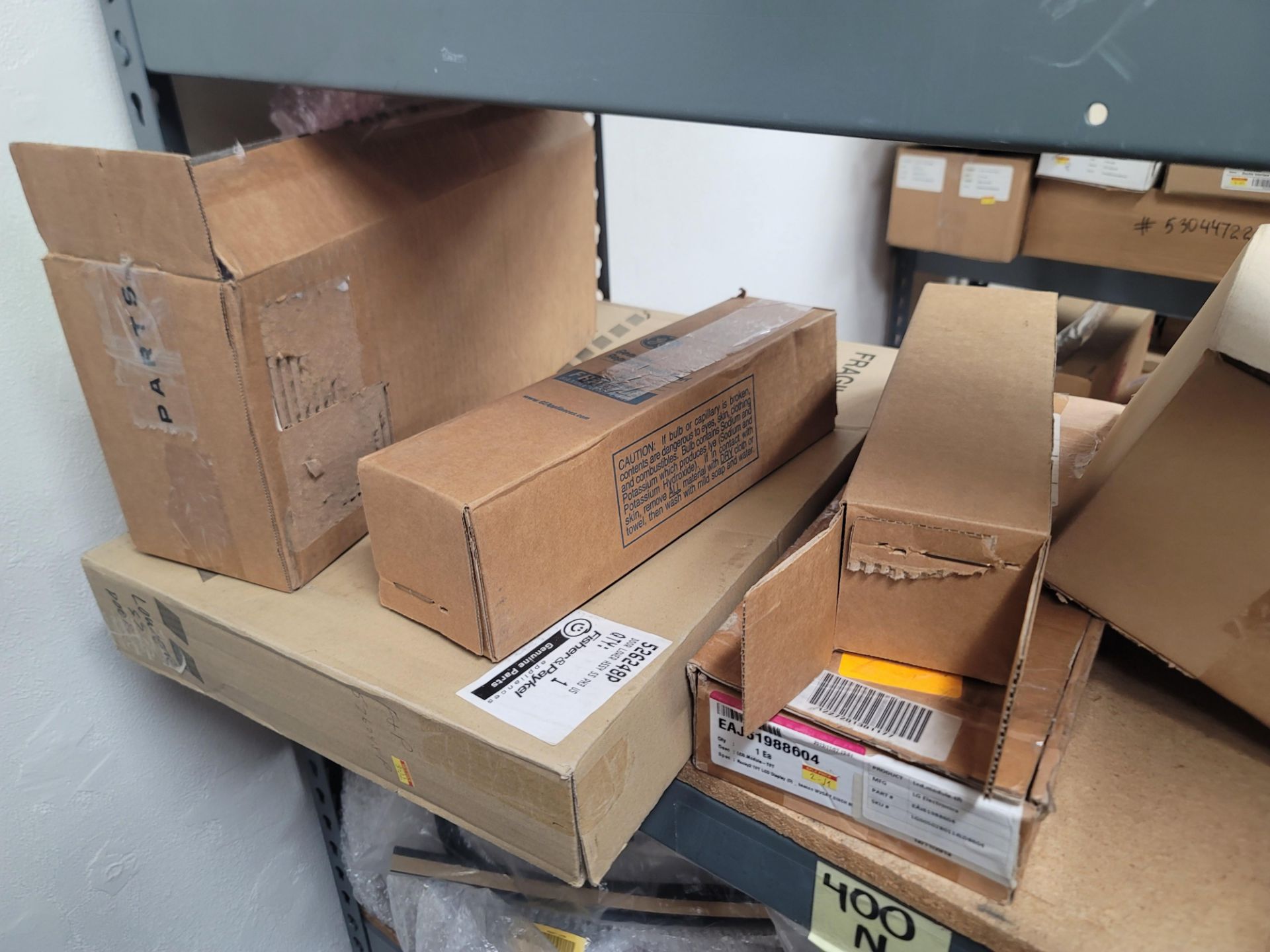 LOT - 8' SHELF UNIT W/ CONTENTS OF APPLIANCE REPLACEMENT PARTS - Image 6 of 17