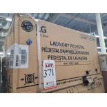 LG 27" LAUNDRY PEDESTAL W/ 13-3/5" HT, IN BLACK STEEL, MODEL WDP4B, IN ORIGINAL CARTON