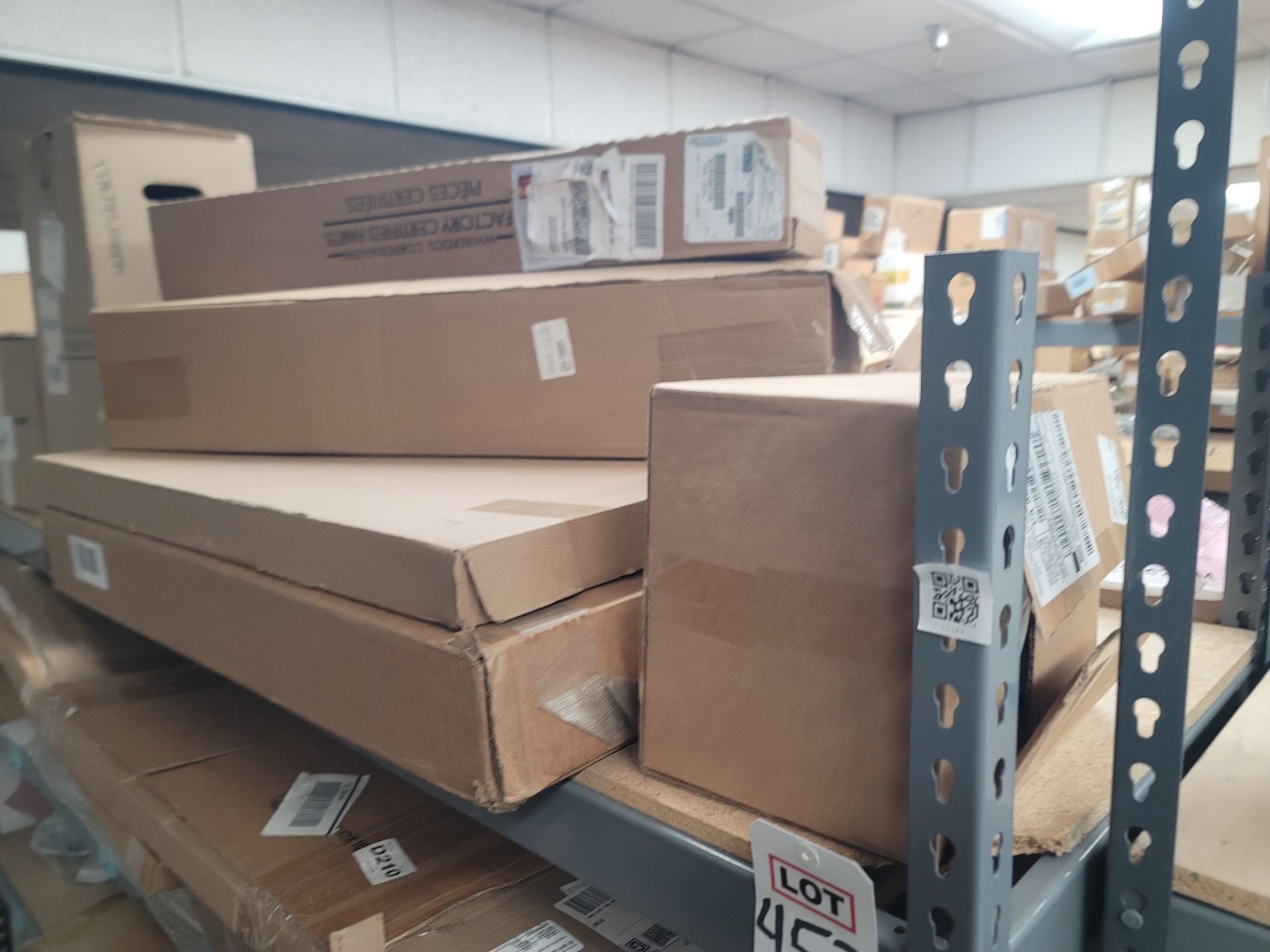 LOT - 8' SHELF UNIT W/ CONTENTS OF APPLIANCE REPLACEMENT PARTS - Image 2 of 16