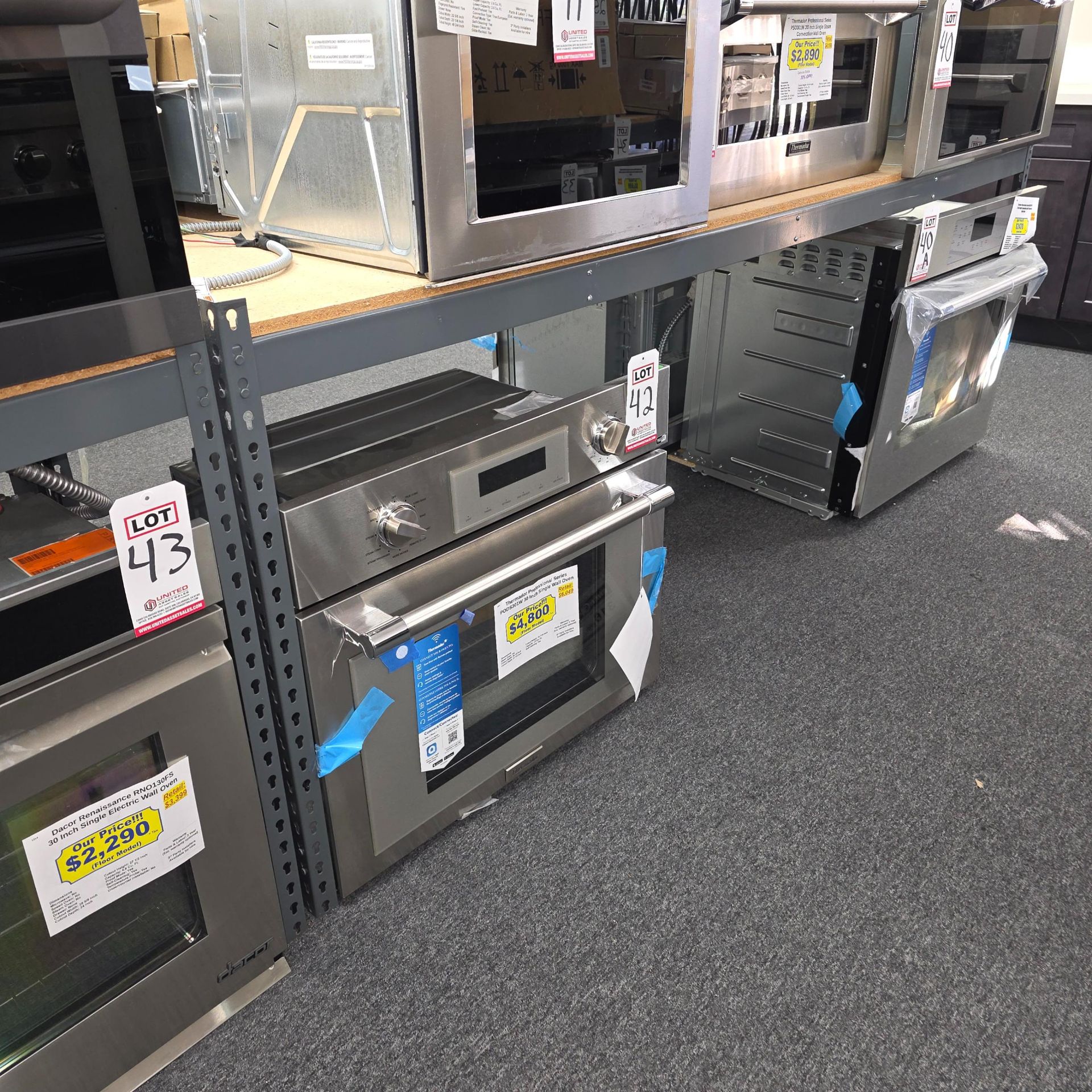 LOT - (4) SHELF UNITS, 8' X 2' X 3' HT, CONTENTS NOT INCLUDED, (DELAYED PICKUP UNTIL WEDNESDAY, - Image 3 of 4