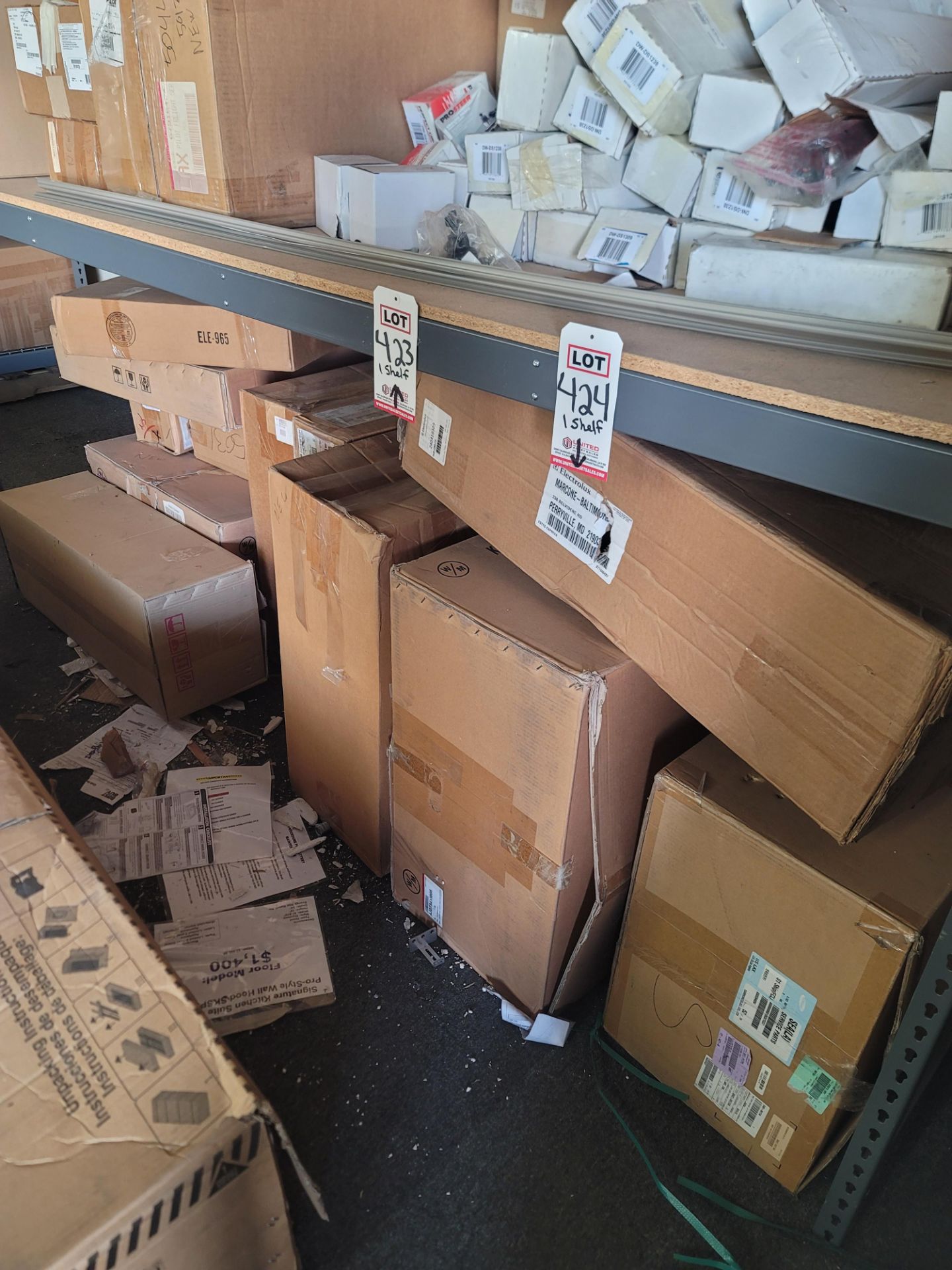 LOT - (1) SHELF OF BOXED APPLIANCE REPLACEMENT PARTS, APPROX. (13) CARTONS