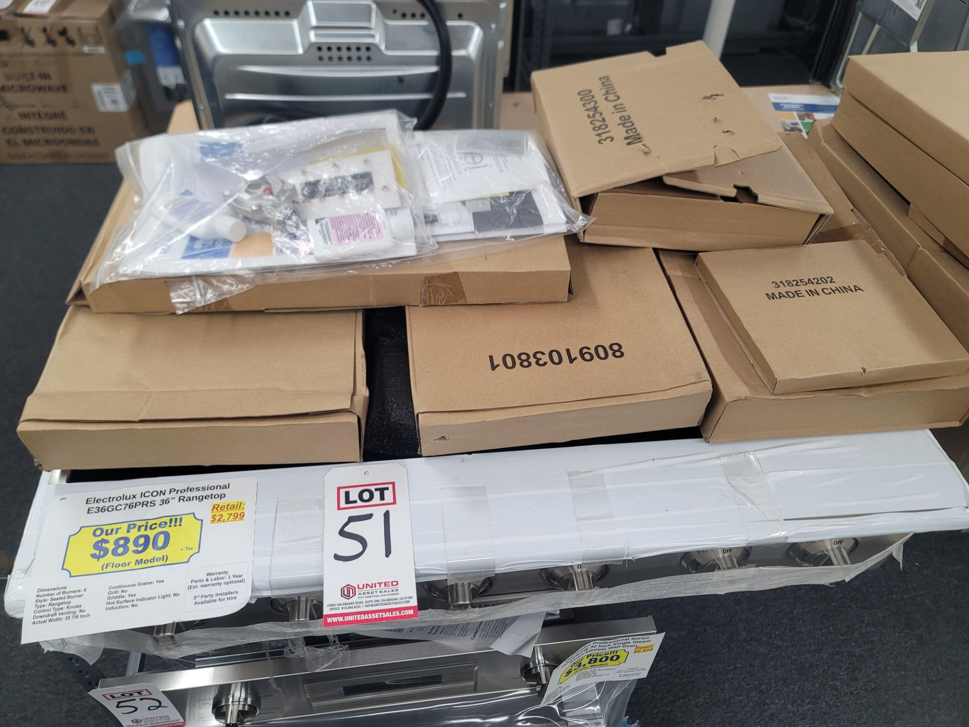 ELECTROLUX ICON PROFESSIONAL 36" GAS RANGETOP W/ (6) BURNERS IN STAINLESS STEEL, MODEL E36GC76PRS - Image 3 of 4