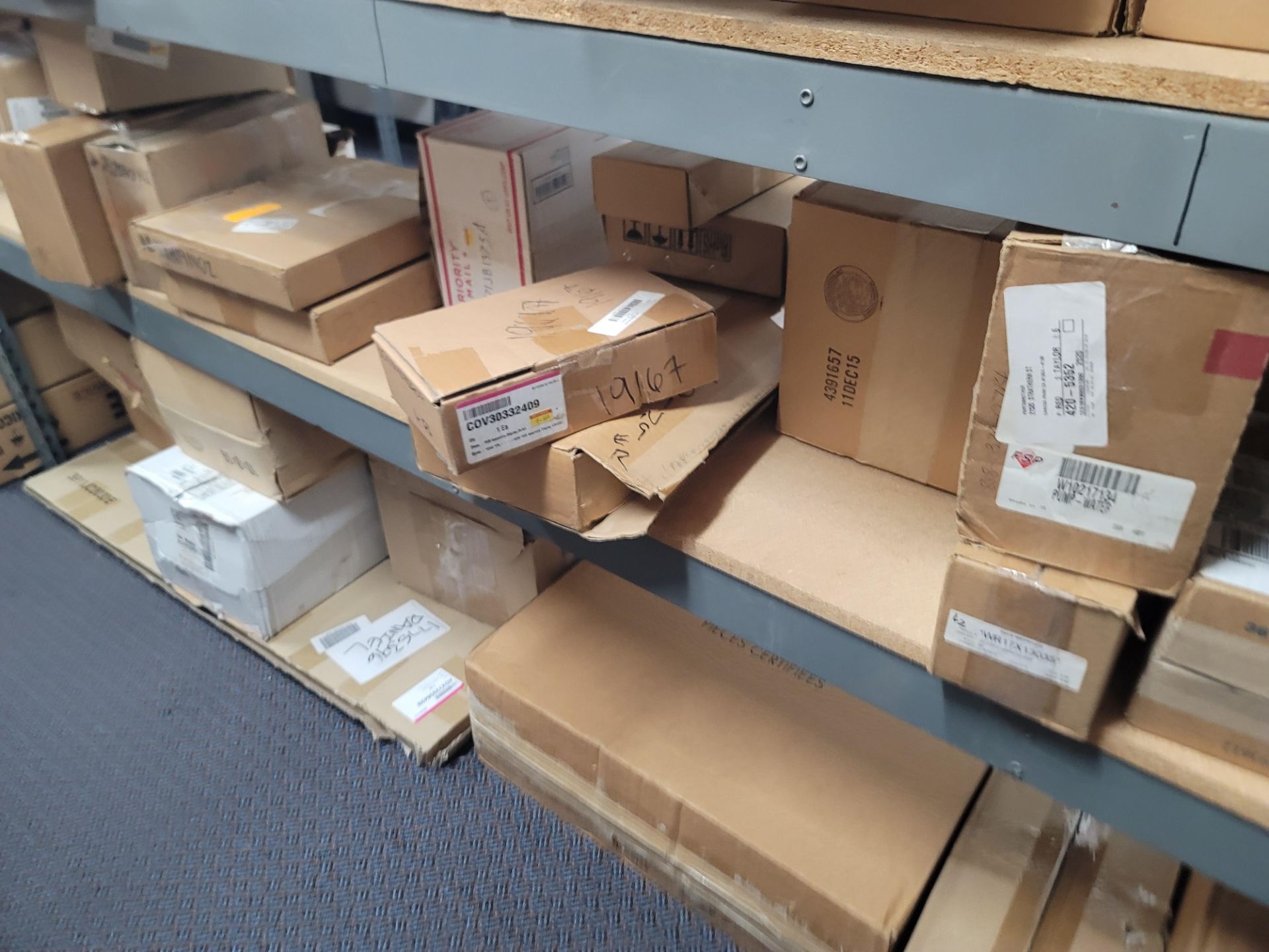 LOT - 8' SHELF UNIT W/ CONTENTS OF APPLIANCE REPLACEMENT PARTS - Image 9 of 26