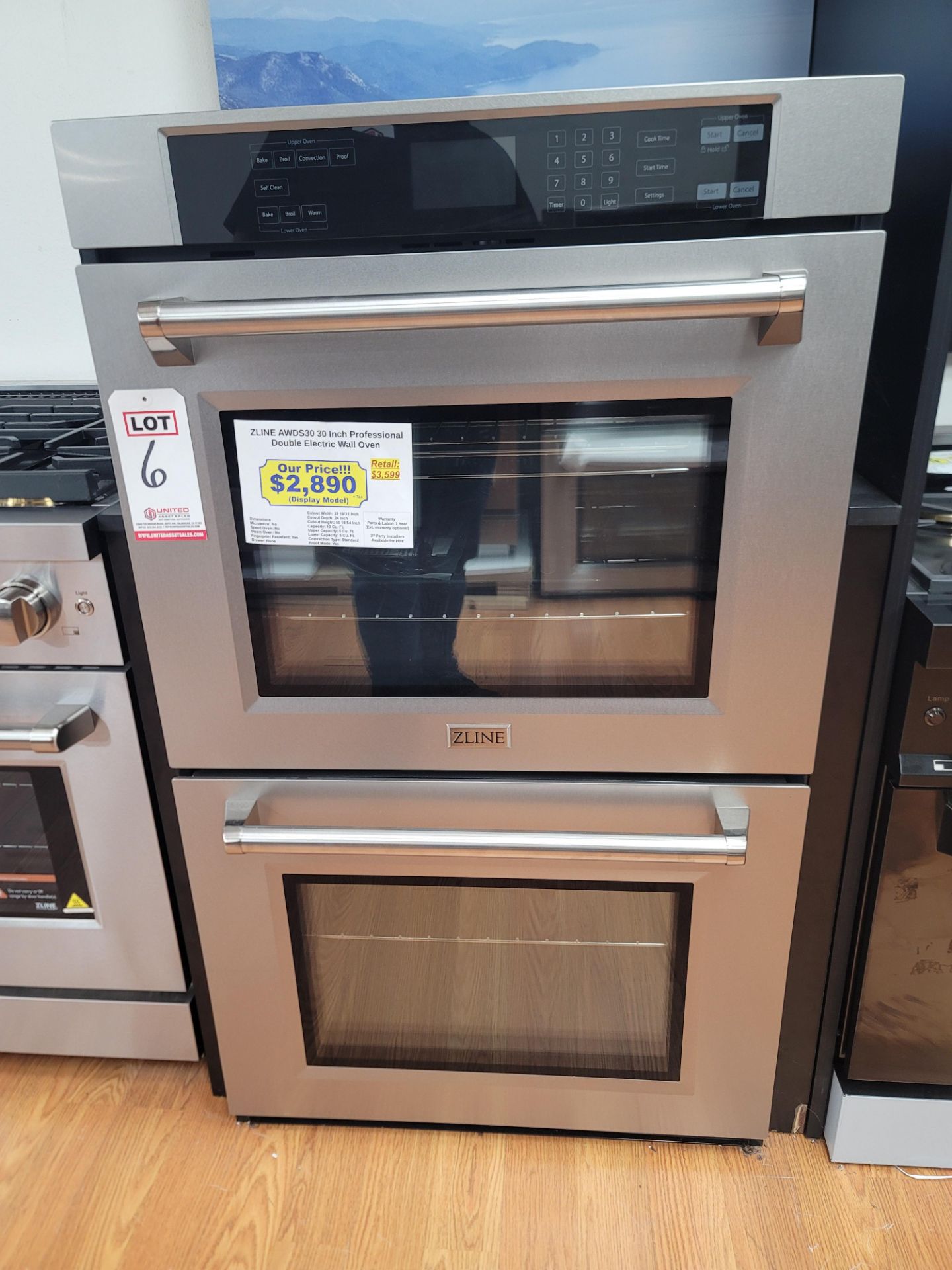 ZLINE 30" PROFESSIONAL DOUBLE ELECTRIC WALL OVEN W/ 10 CU. FT. CAPACITY IN STAINLESS STEEL, MODEL - Image 4 of 5