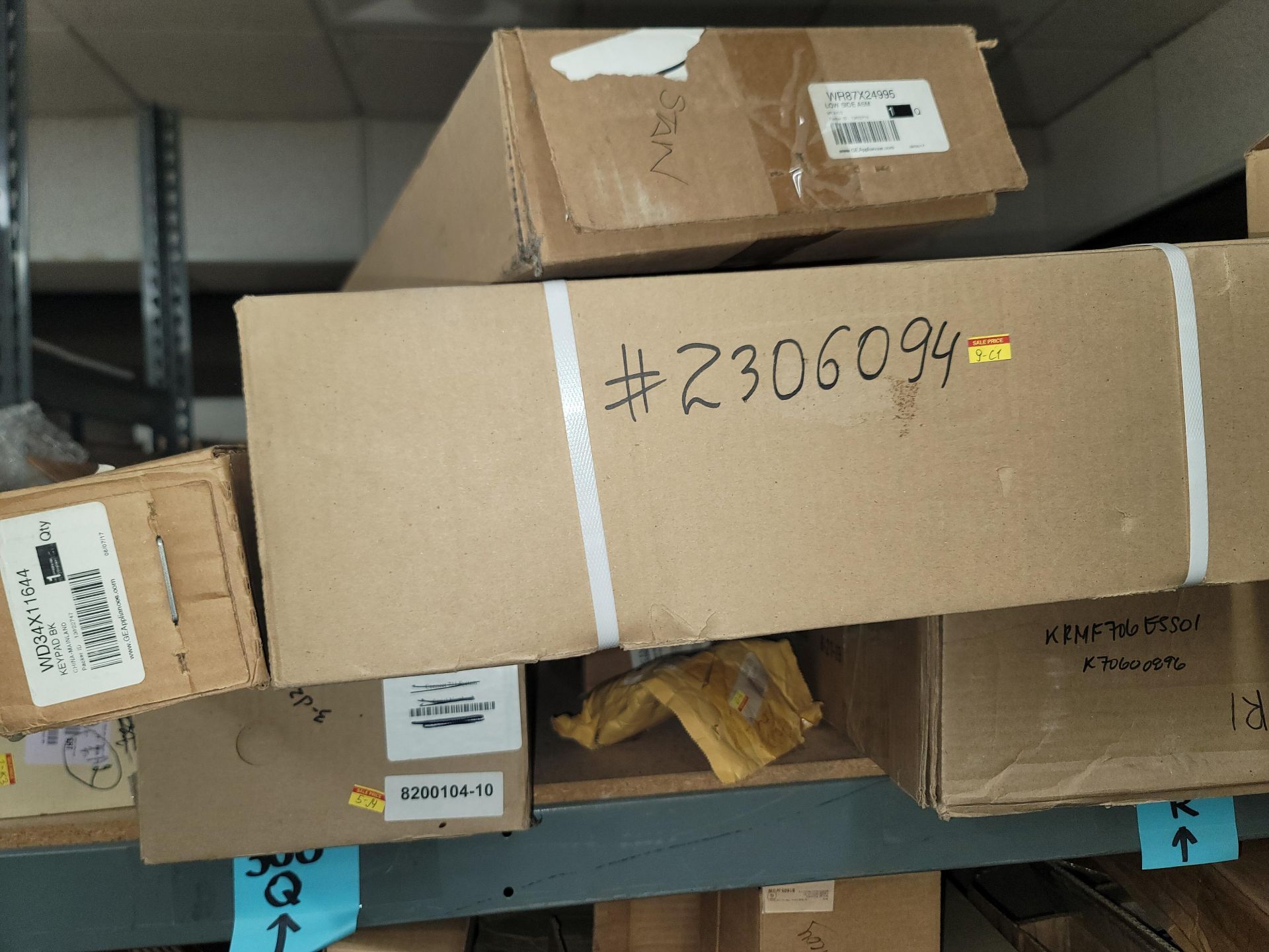 LOT - 8' SHELF UNIT W/ CONTENTS OF APPLIANCE REPLACEMENT PARTS - Image 3 of 16