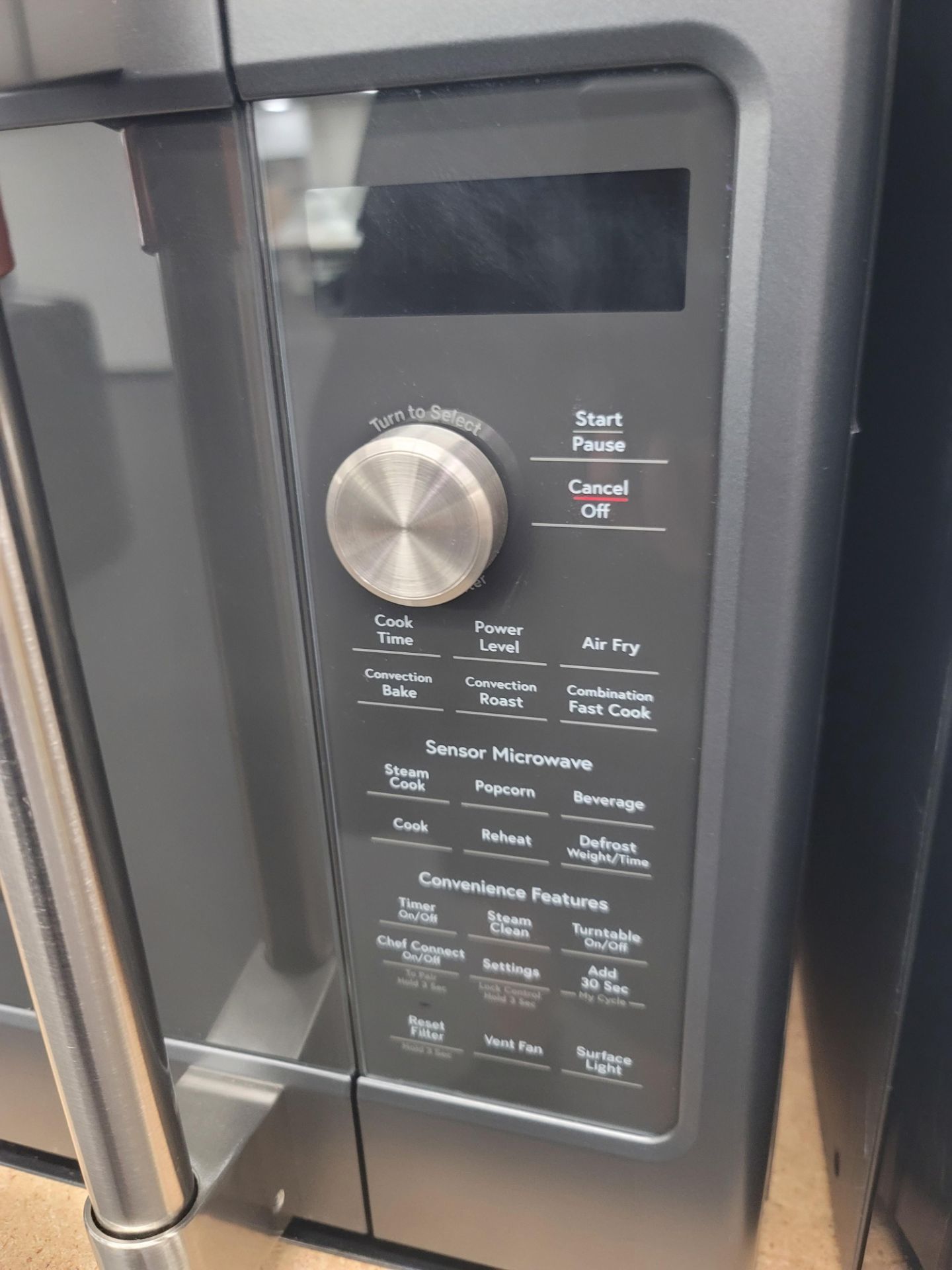 CAFE 30" OVER-THE-RANGE CONVECTION MICROWAVE OVEN IN BLACK MATTE W/ STAINLESS STEEL HANDLE, 1.7 - Image 3 of 4