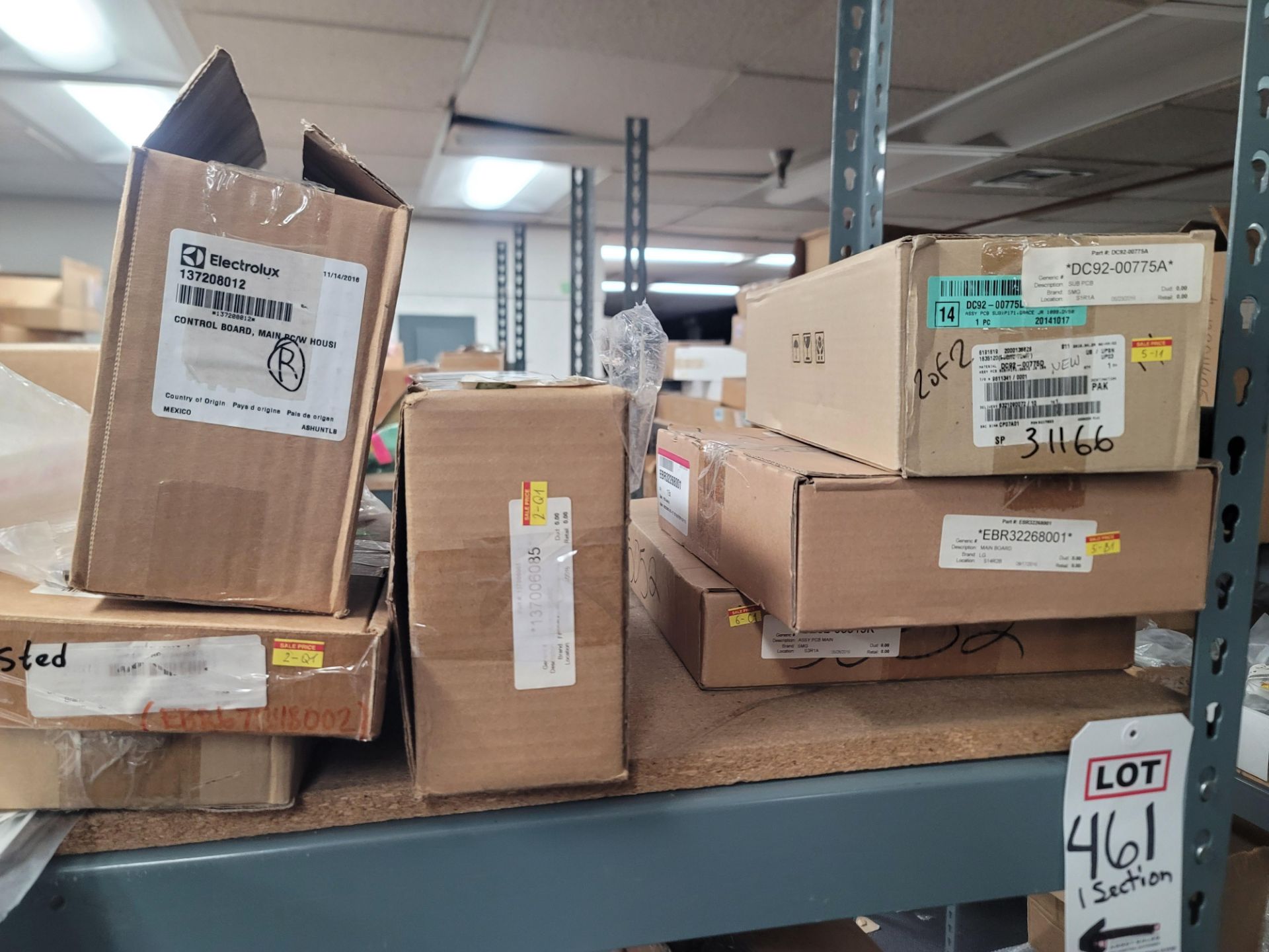 LOT - 8' SHELF UNIT W/ CONTENTS OF APPLIANCE REPLACEMENT PARTS - Image 2 of 19