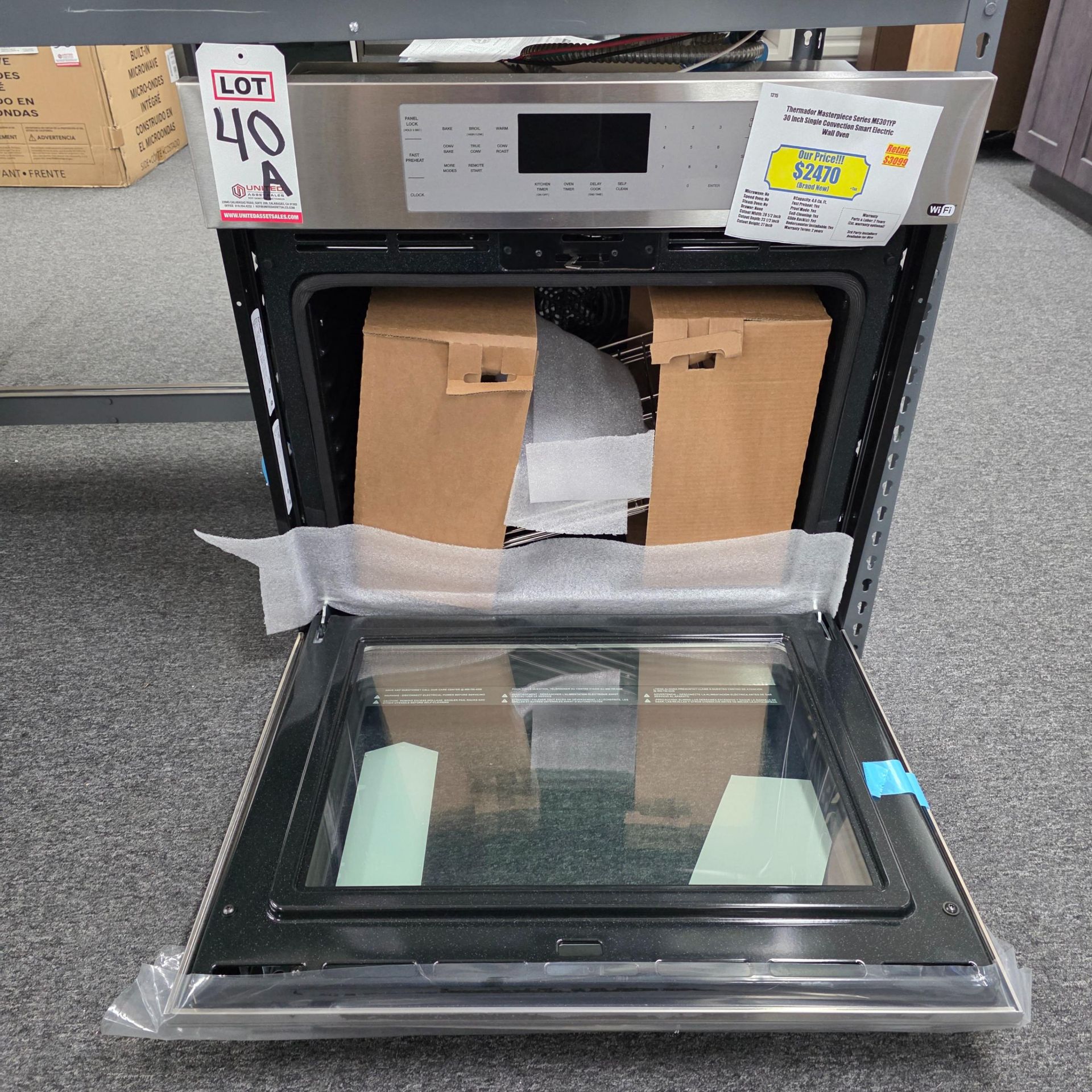 THERMADOR MASTERPIECE SERIES 30" SINGLE CONVECTION SMART ELECTRIC WALL OVEN W/ 4.6 CU. FT. - Image 2 of 3