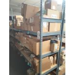 LOT - 8' SHELF UNIT W/ CONTENTS OF APPLIANCE REPLACEMENT PARTS