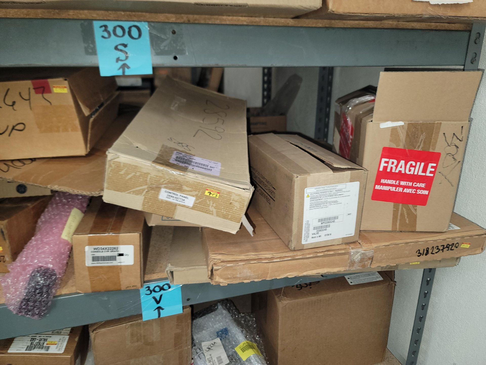 LOT - 8' SHELF UNIT W/ CONTENTS OF APPLIANCE REPLACEMENT PARTS - Image 6 of 16