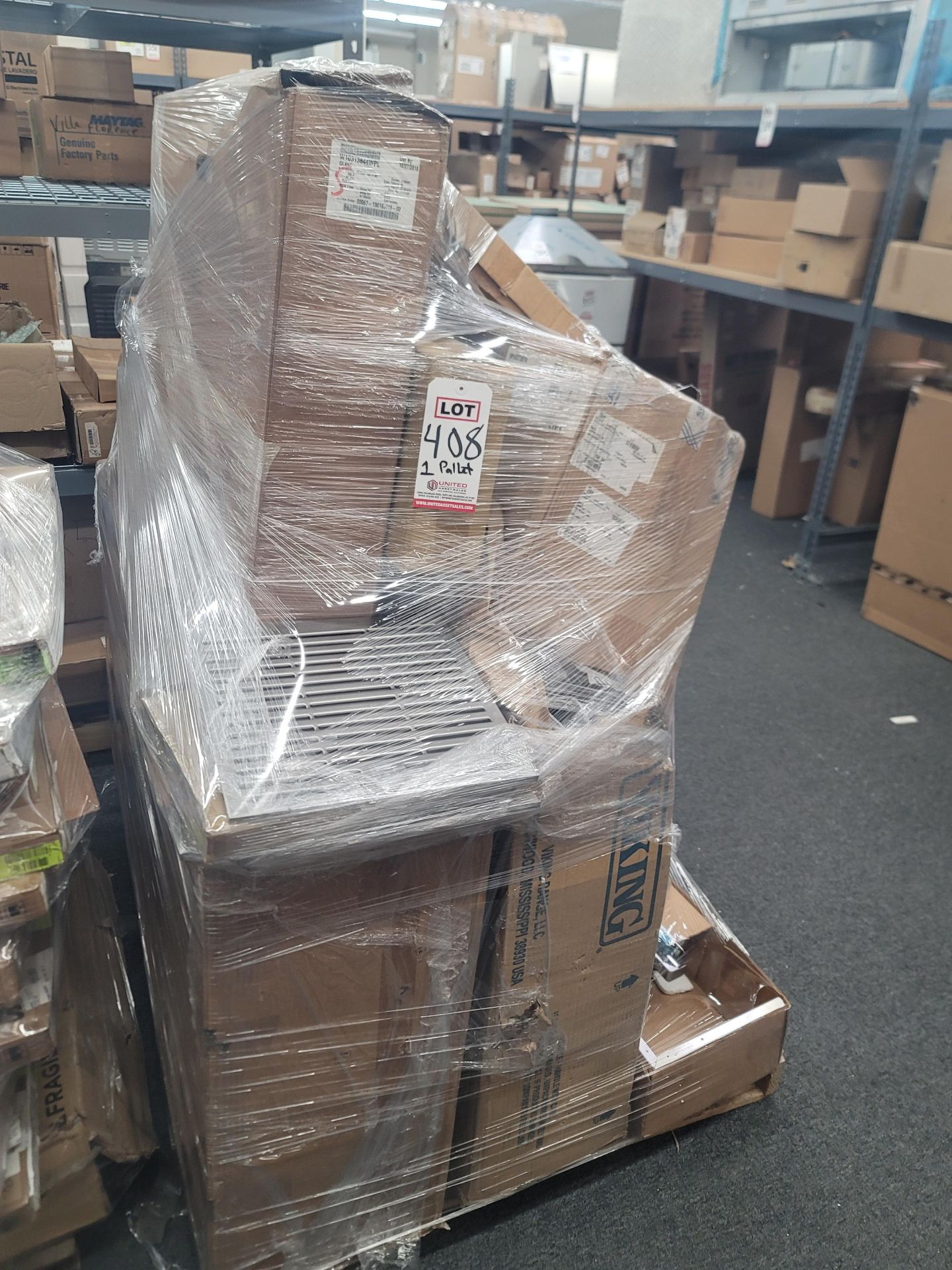 LOT - PALLET OF BOXED APPLIANCE REPLACEMENT PARTS