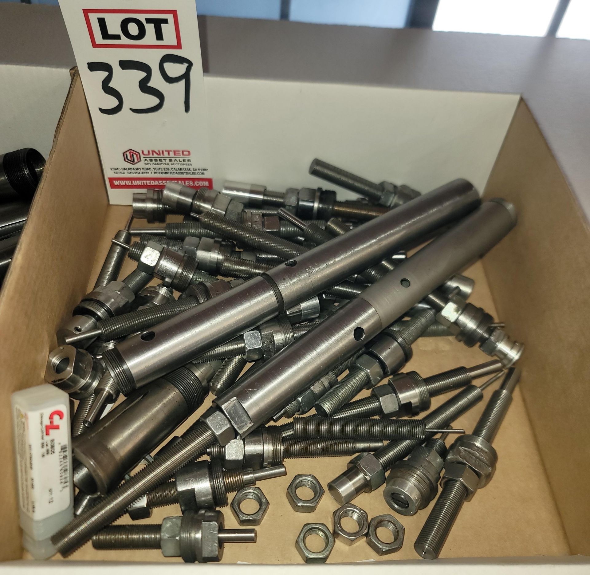 LOT - 5C COLLET ROD ASSEMBLIES AND HARDINGE COLLET STOPS