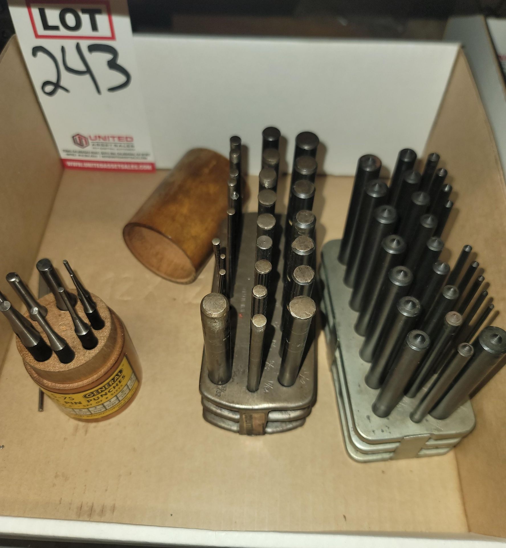LOT - DRIVE PIN PUNCHES AND (2) SETS OF CENTER PUNCHES