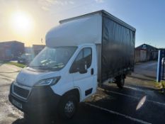 2020 70 PEUGEOT BOXER 335 L3 BLUEHDI CURTAIL SIDER - 116K MILES - EURO 6 - AIR CON