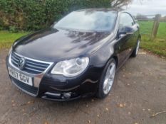 2007 57 VOLKSWAGEN EOS INDIVIDUAL TDI 140 A CONVERTIBLE - 83K MILES - PARKING SENSORS - NO VAT