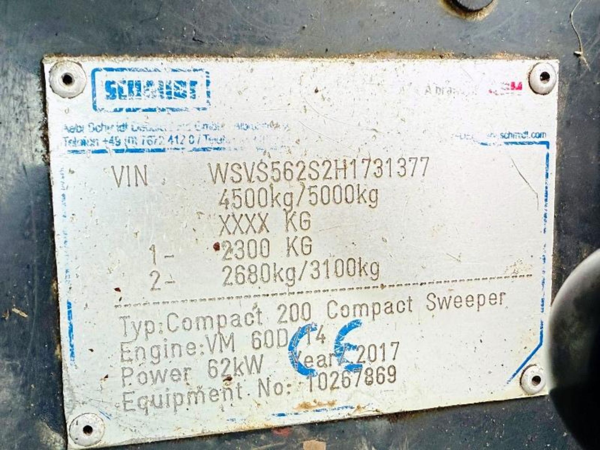 SCHMIDT 200 COMPACT SWEEPER*YEAR 2017* - Image 16 of 16