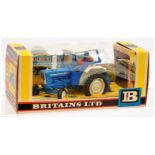 Britains 9527 Ford 5000 Tractor - Blue, grey including cab roof, plastic figure driver