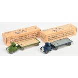 Britains Lilliput LV/603 Articulated Lorry A pair - (1) Dark Blue cab and trailer with grey platf...