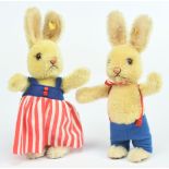 Steiff Yella and Yello vintage rabbit pair