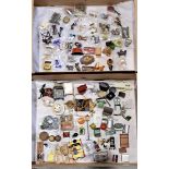 Antique / vintage collection of dolls' house miniatures including: Britains, Felix the Cat, compr...