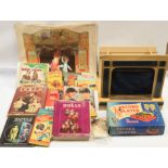 Triang vintage Toy Theatre, Marx Record Player and some books, etc