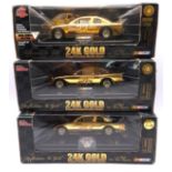 Racing Champions, a boxed group of 1:24 scale (24K Plated Precious Metals Series) Nascar "Reflect...