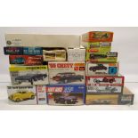 Matchbox, Monogram & Similar, a boxed Group of Commercial Vehicle & Train Model Kits.