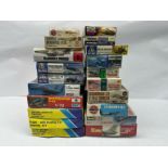 A boxed group of mixed-scale aircraft model kits by various manufacturers