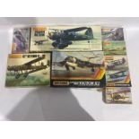 Matchbox, a mixed boxed group to include a 1/32 Lysander Mk.I/III, a 1/72 Handley Page Heyford Mk...