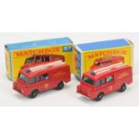 Matchbox Regular Wheels 57c Land Rover Fire Truck pair (1) red body with decal guide lines cast &...