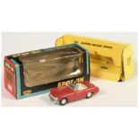 Triang Spot On 219 Austin Healey Sprite Sports Car - Red body with white interior, black steering...