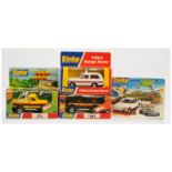 Dinky Toys A Group Of 3 - (1) 202 Customised Land rover - Yellow with wide cast wheels, (2) 203 C...