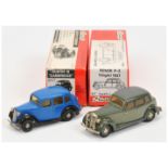 Somerville  Models (1/43rd) A Pair - (1) 131K Austin 10 Cambridge - Blue body with black chassis ...